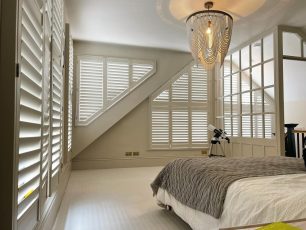 Custom-made to fit arched, circular, or angled windows; both functional and decorative.